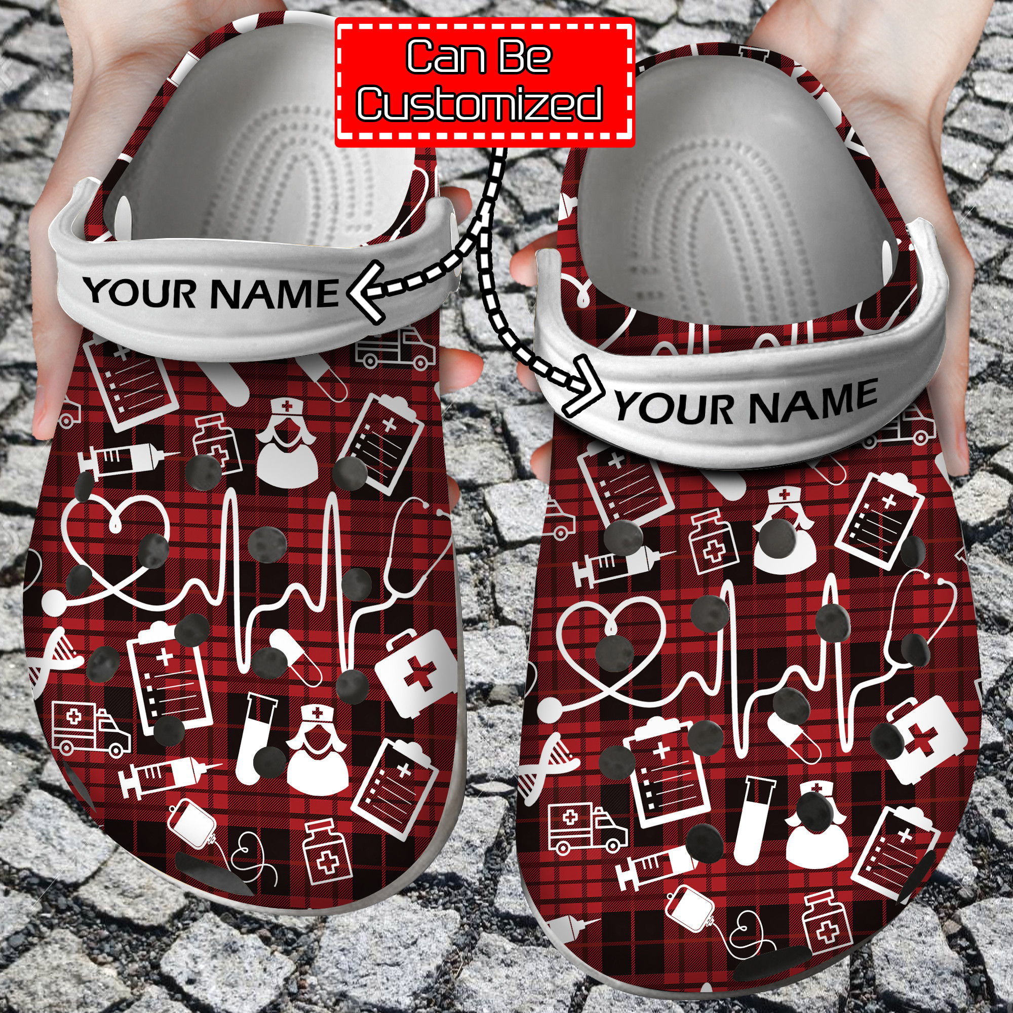 Nurse Crocs Nurse Personalized Clog Shoes With Nursing Symbols