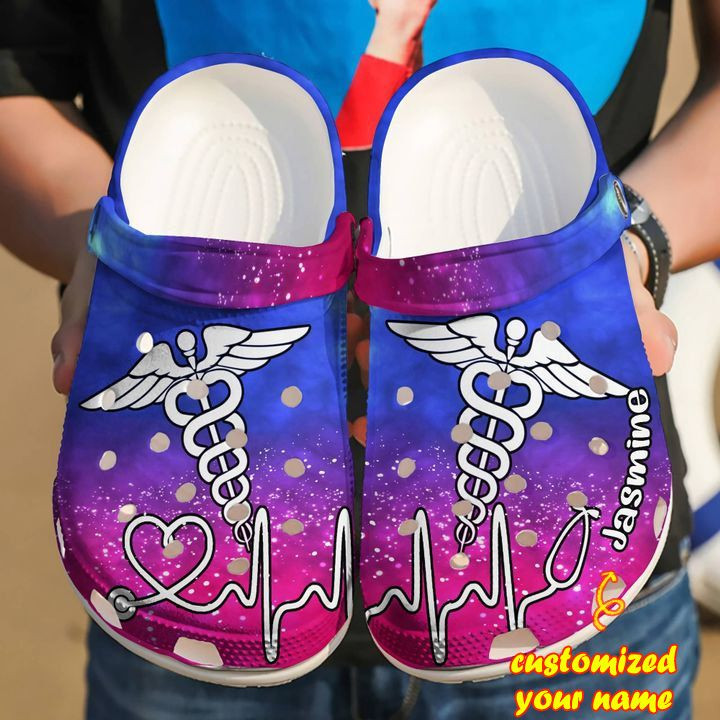 Nurse Crocs - Nurse Personalized Symbol Clog Shoes For Men And Women