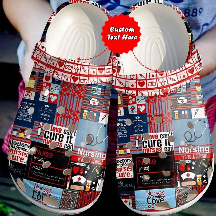 Nurse Pattern Crocs Clog Shoes Nurse Crocs