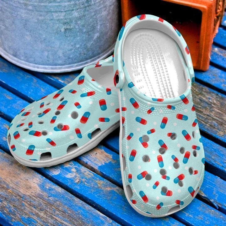 Nurse Pill Pattern Crocs Classic Clogs Shoes