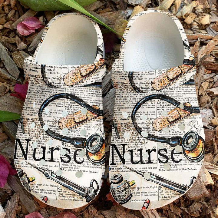 Nurse Vintage Style Crocs Classic Clogs Shoes