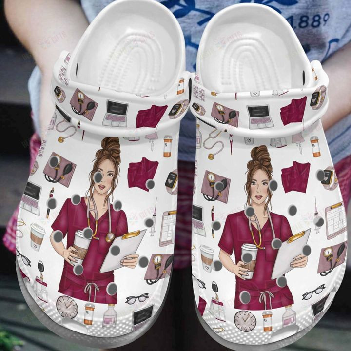 Nurse White Sole Nurse Life 6 Crocs Classic Clogs Shoes