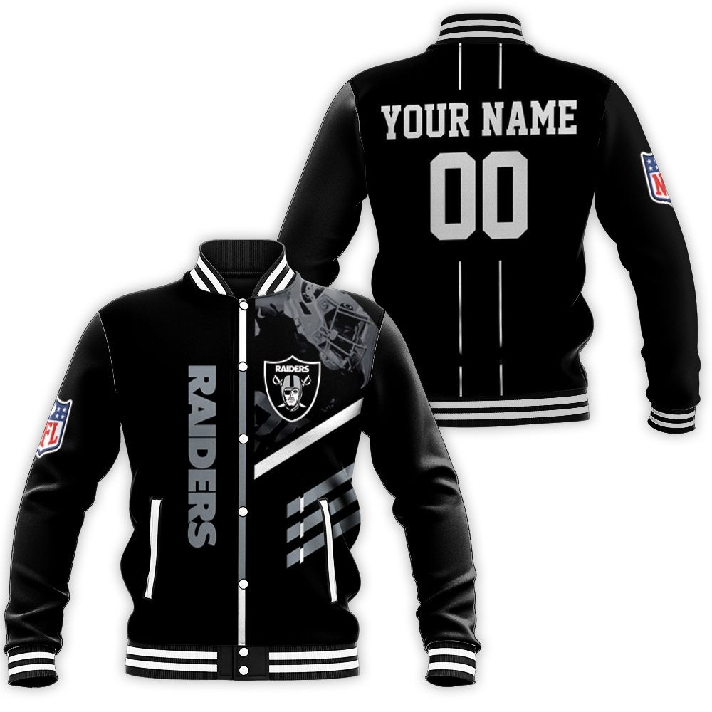 Oakland Raiders Nfl Go Raiders Personalized Baseball Jacket for Men Women