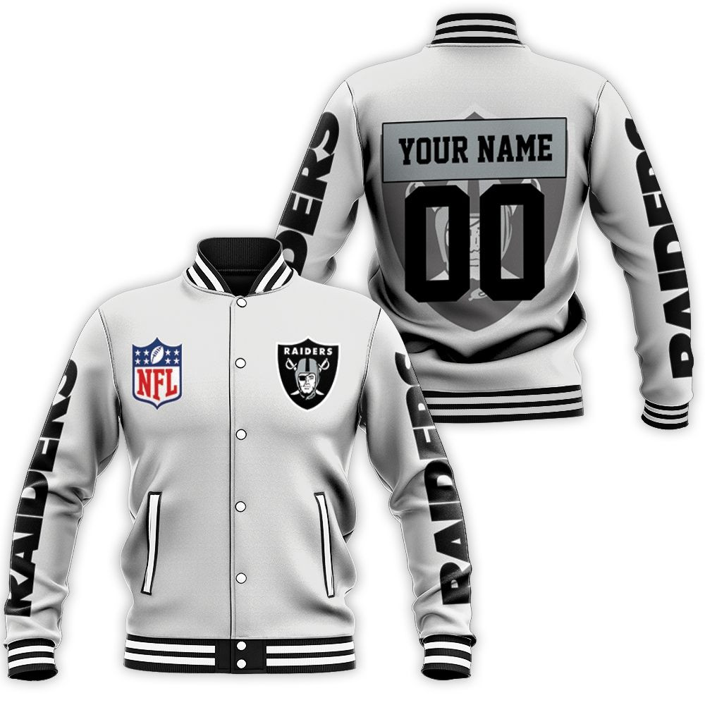 Oakland Raiders Nfl Jacket 3d Personalized Baseball Jacket for Men Women