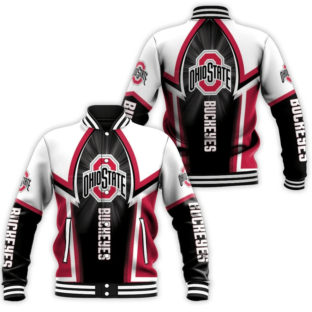 Ohio State Buckeyes Fan 3d Jersey Baseball Jacket for Men Women