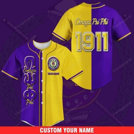 Omega Psi Phi Fraternity 1911 Fraternity Baseball Shirt 036 Personalized 3d Baseball Jersey