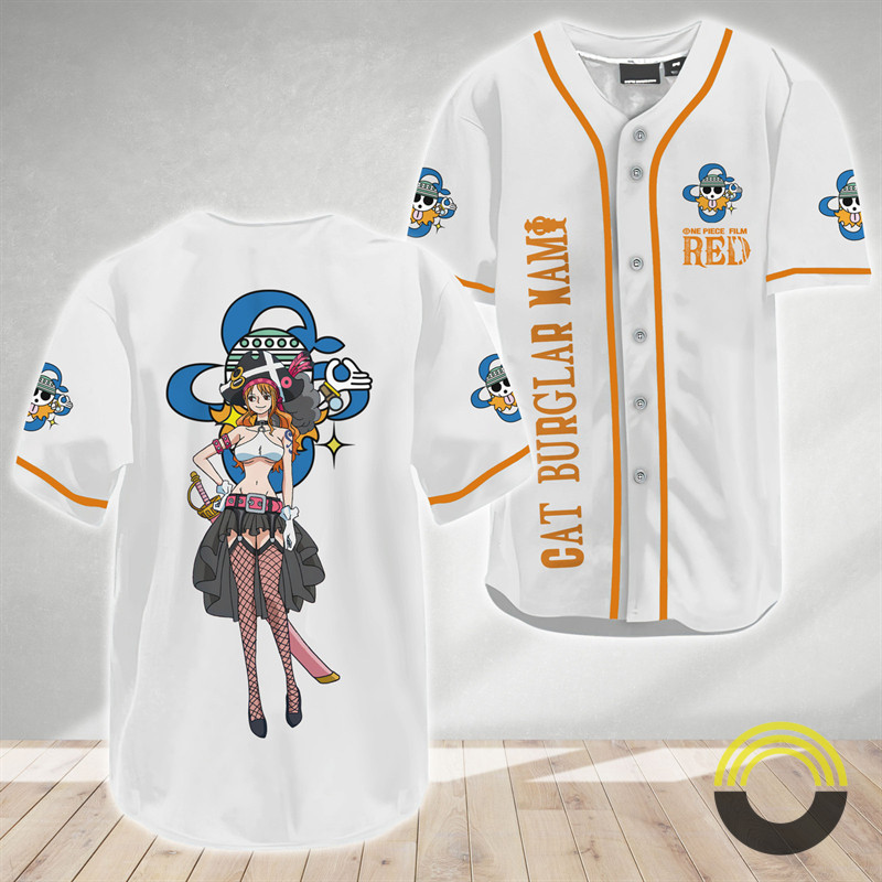 One Piece Film Red Cat Burglar Nami Baseball Jersey