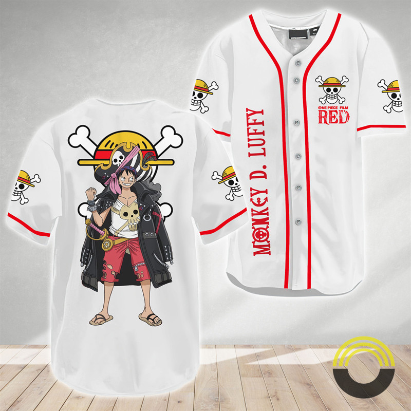 One Piece Film Red Monkey D Luffy Baseball Jersey