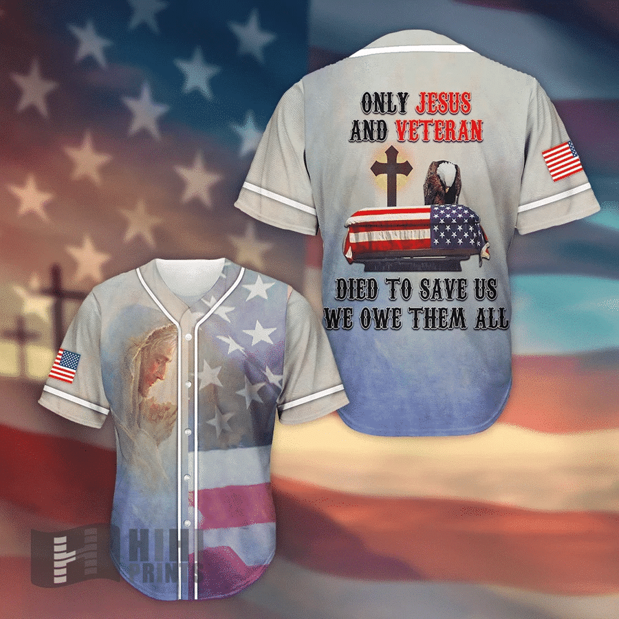 Only Jesus And Veteran Baseball Jersey, Unisex Jersey Shirt for Men Women