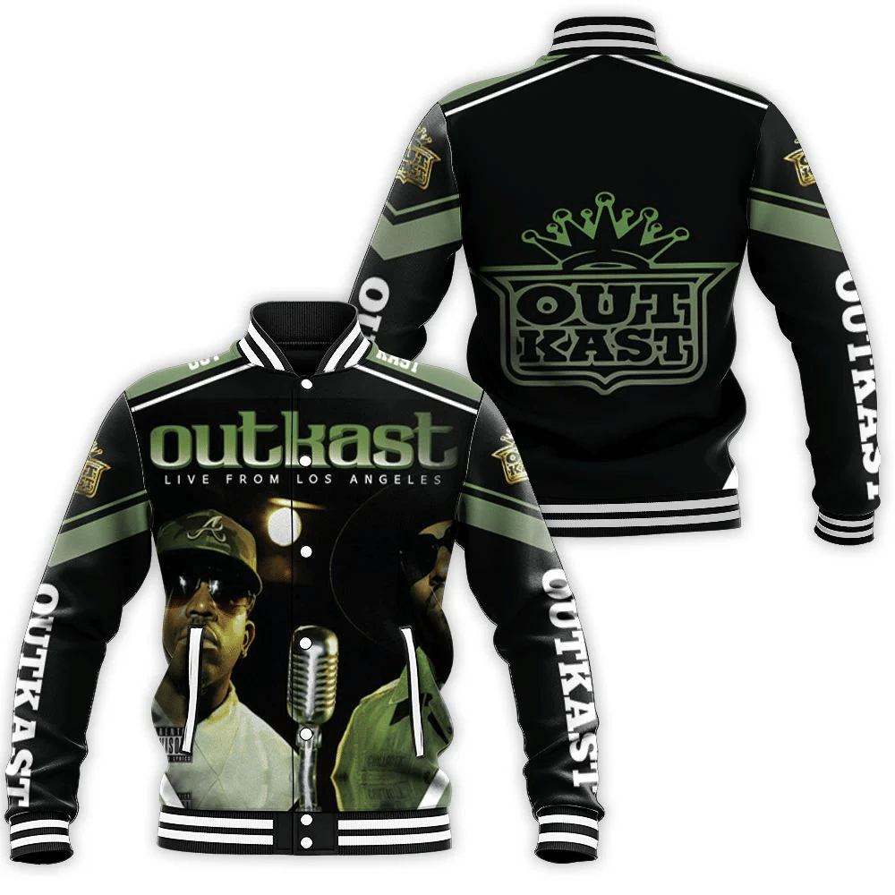 Outkast Live From Los Angeles Baseball Jacket for Men Women