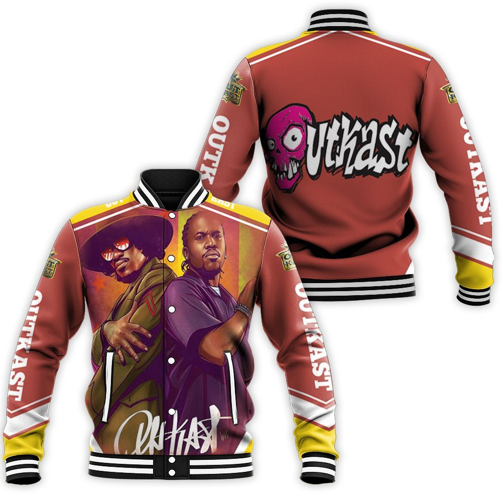 Outkast Portrait Vintage Baseball Jacket for Men Women