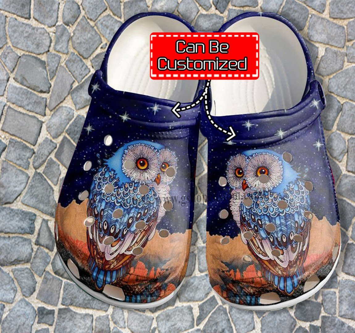 Owl Boho Mystery Vintage Crocs Shoes Gift Son Daughter- Owl Worm Book Lover Shoes Croc Clogs Customize