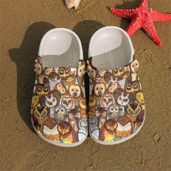 Owl Crocs Classic Clogs Shoes