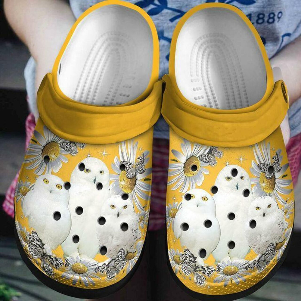 Owl Daisy Personalized 102 Gift For Lover Rubber Crocs Clog Shoes Comfy Footwear