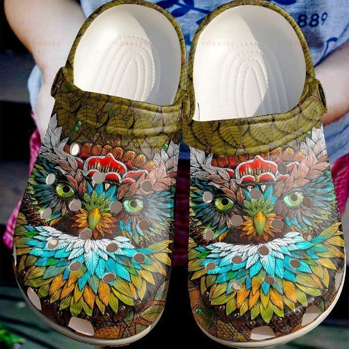 Owl Mystic Gift For Lover Rubber Crocs Clog Shoes Comfy Footwear