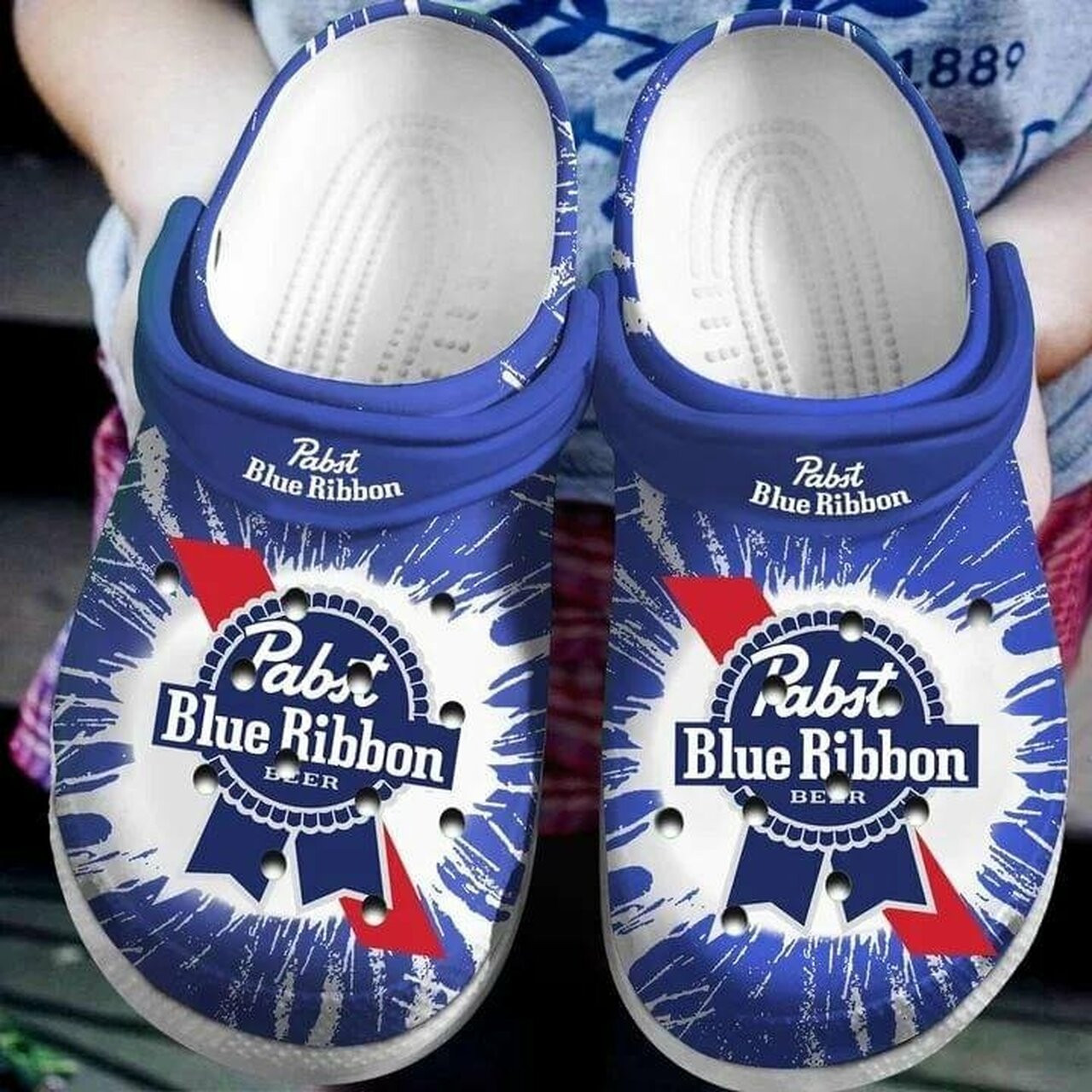 Pabst Blue Ribbon Beer Crocs Crocband Clog Shoes For Men Women