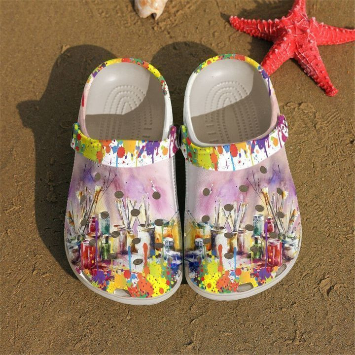 Painting A Work Of Art Crocs Classic Clogs Shoes