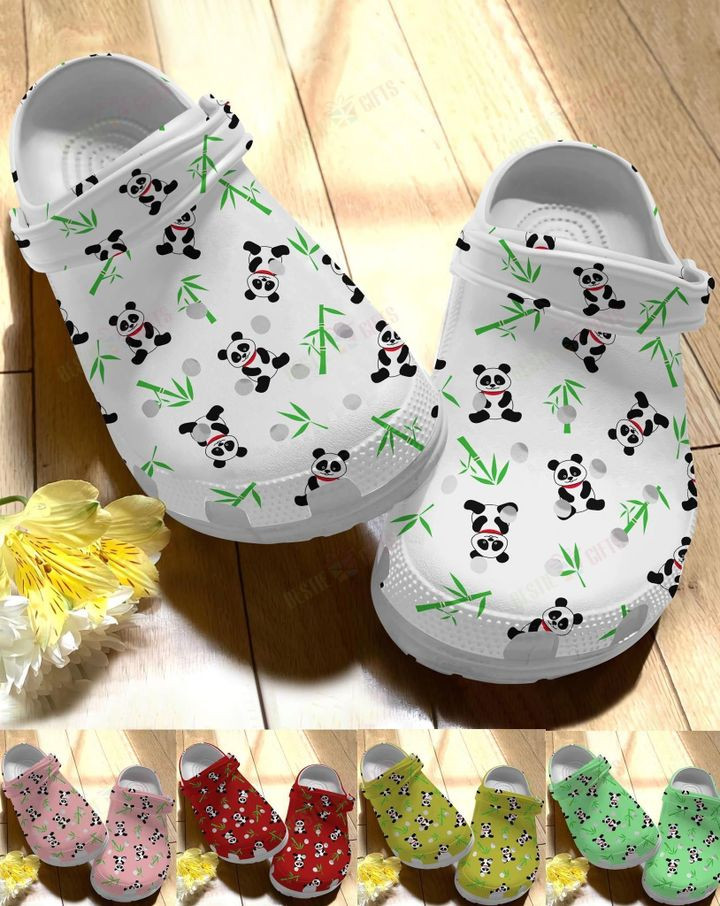 Panda White Sole Colorful Panda Crocs Classic Clogs Shoes