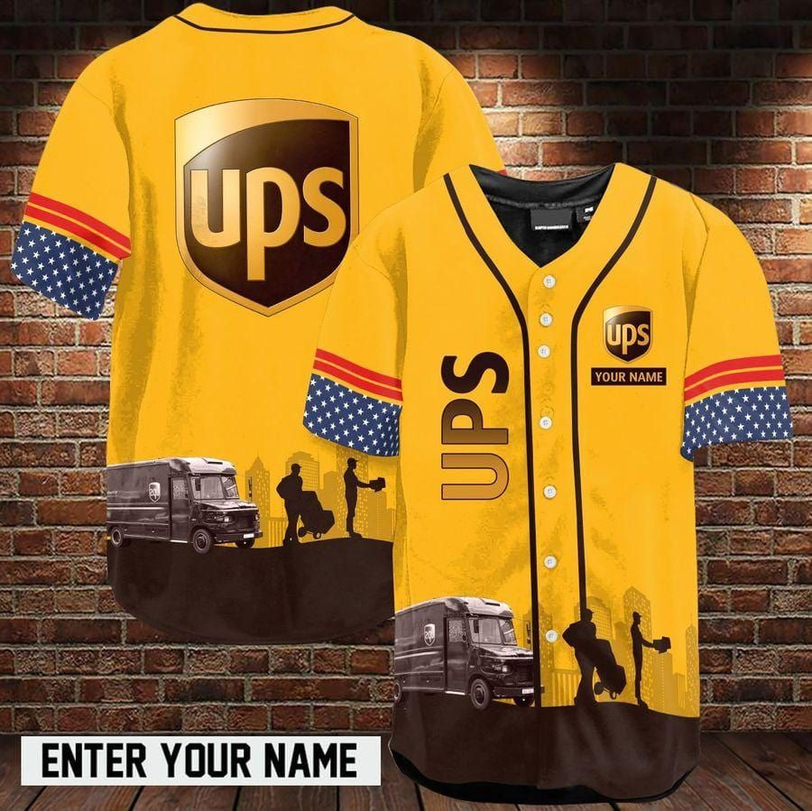 Parcel Service Parcel Service Yellow Custom Name Baseball Jersey