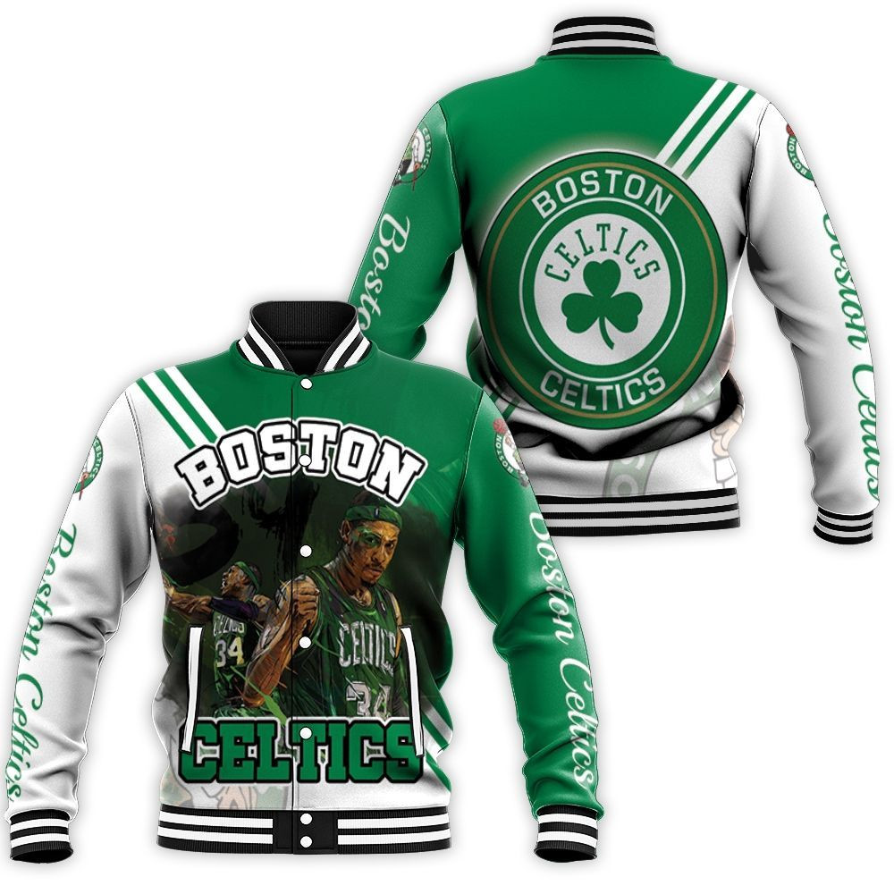 Paul Pierce 34 Boston Celtics Baseball Jacket for Men Women