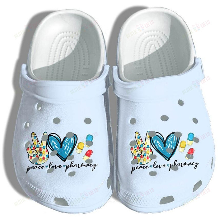 Peace Love Healthcare Phamarcy Crocs Classic Clogs Shoes