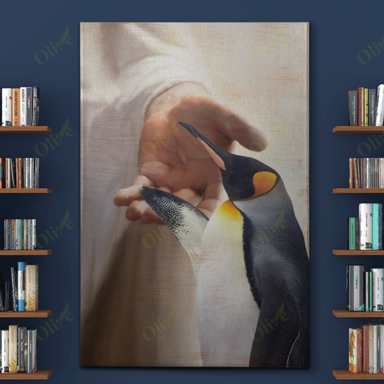 Penguin - Take My Hand Canvas Penguin Poster And Canvas Art Wall Decor