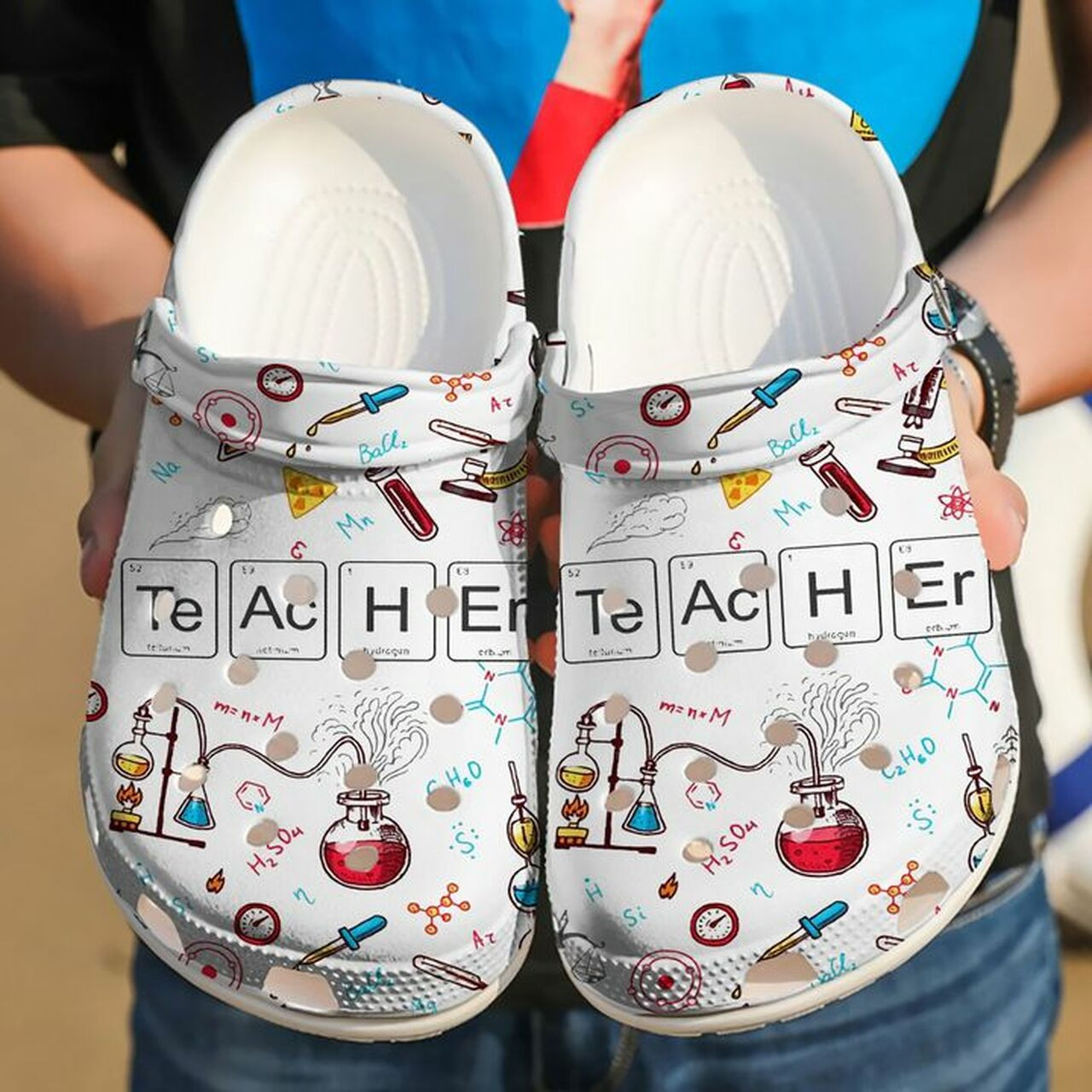 Periodic Table Chemistry Teacher Crocs Crocband Clog Shoes For Men Women