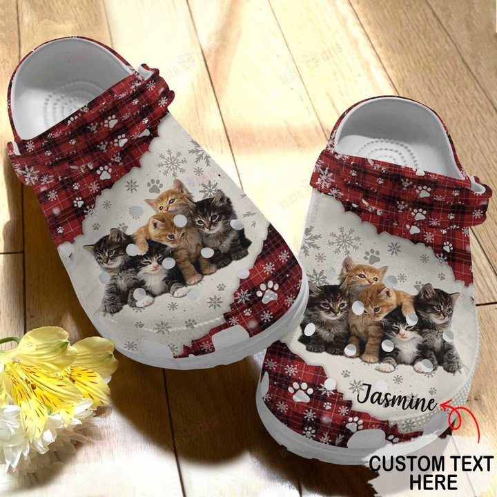 Personalized Adorable Kittens Crocs Classic Clogs Shoes