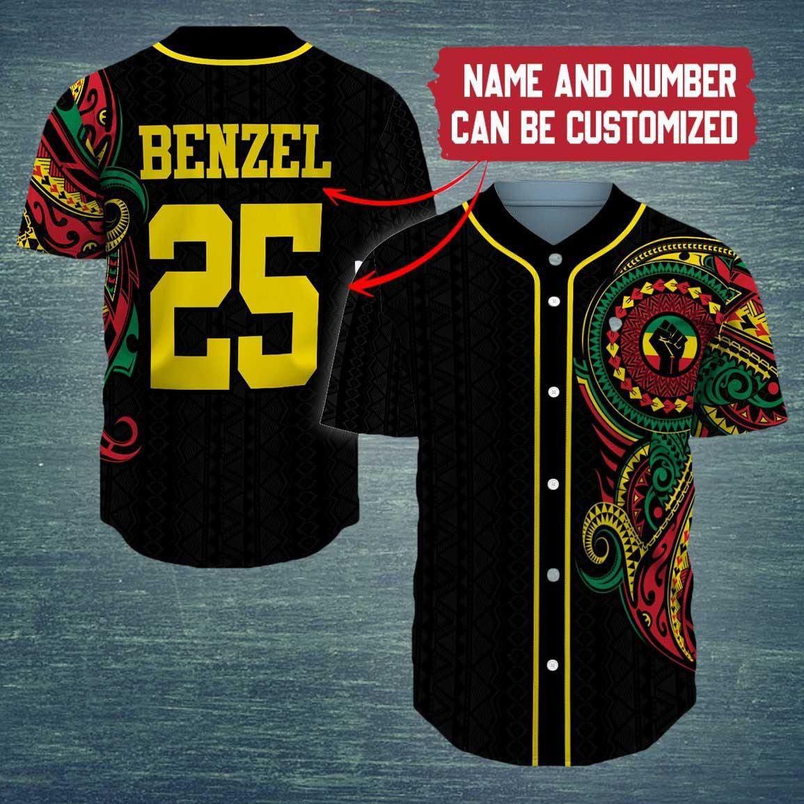 Personalized African Soul Baseball Jersey