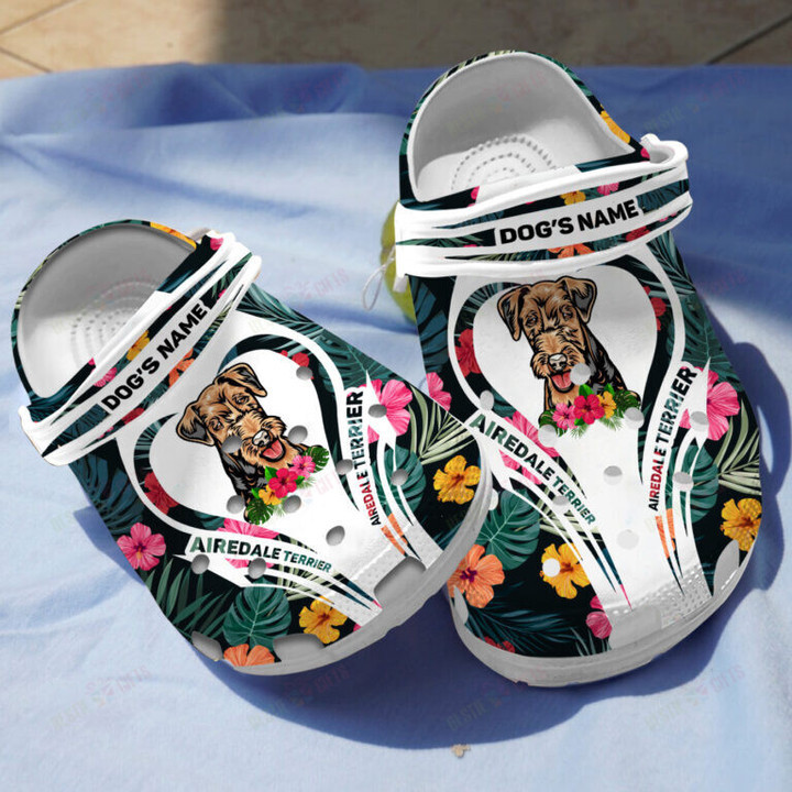 Personalized Airedale Terrier Crocs Classic Clogs Shoes