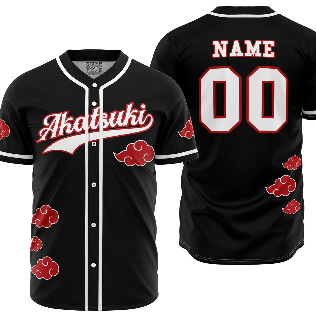 Personalized Akatsuki Naruto Baseball Jersey