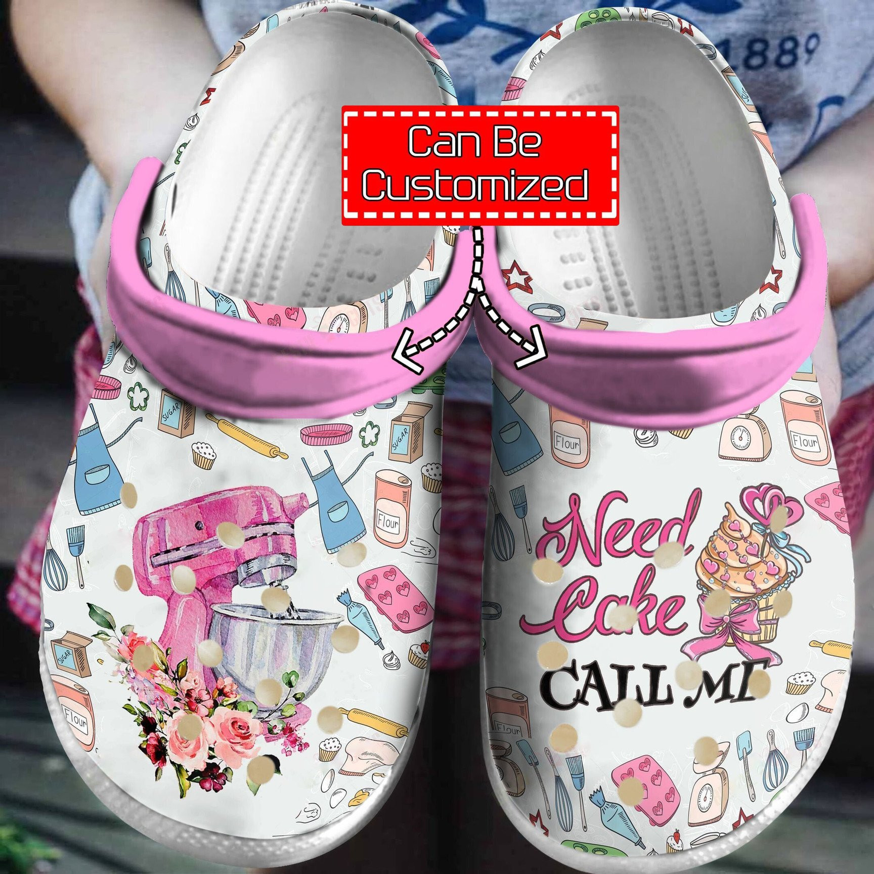 Personalized Baking Need Cake Call Me Crocs Classic Clogs Shoes