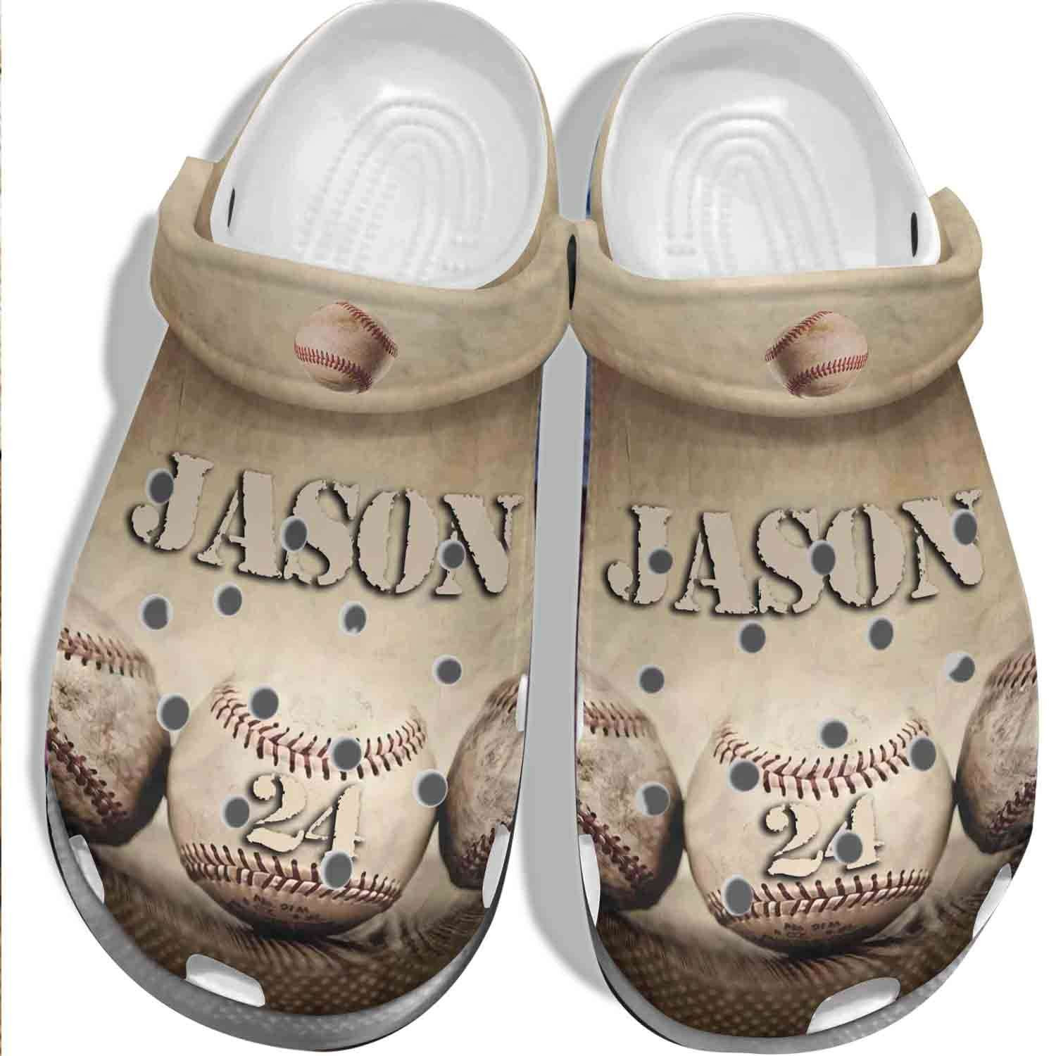 Personalized Baseball Ball Crocs Crocband Clogs