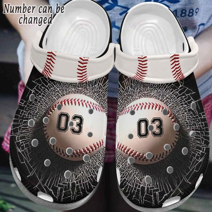 Personalized Baseball Breaking Ball Crocs Classic Clogs Shoes