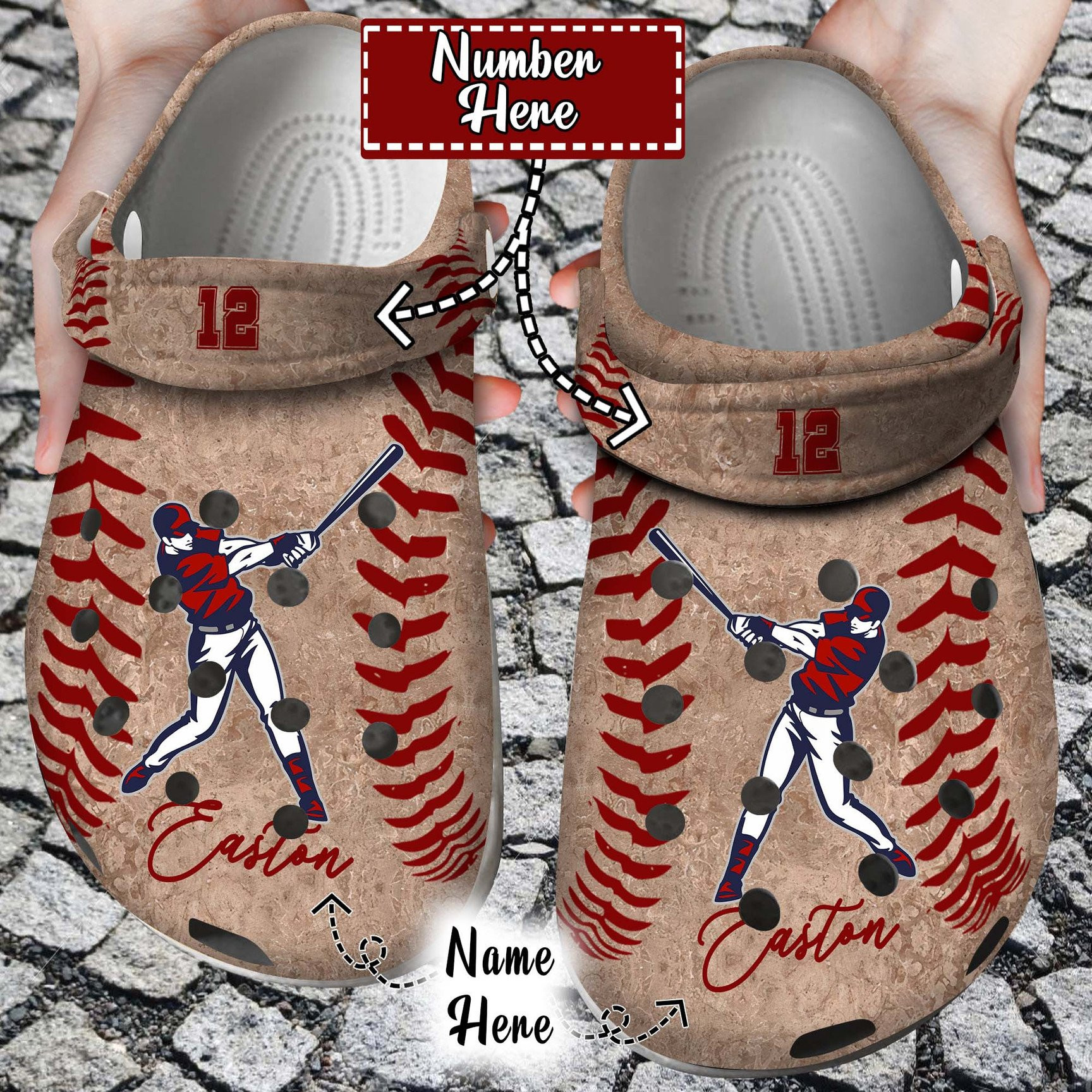 Personalized Baseball Gift For Lover Vintage Unisex Crocs Clog Shoes Baseball Crocs