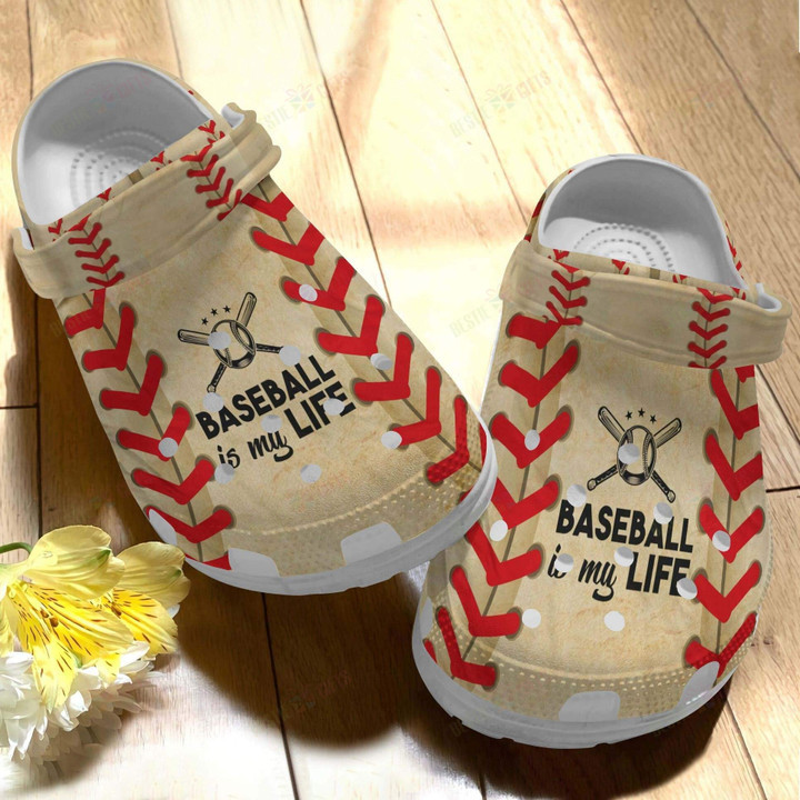 Personalized Baseball Is My Life Crocs Classic Clogs Shoes