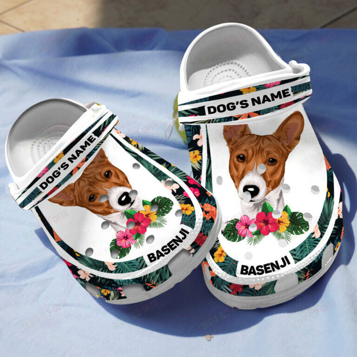 Personalized Basenji Crocs Classic Clogs Shoes