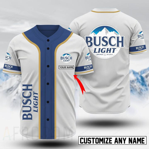 Personalized Basic Busch Light Baseball Jersey, Unisex Jersey Shirt for Men Women