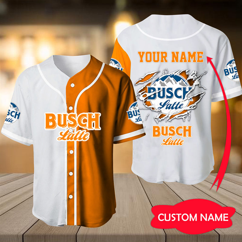 Personalized Busch Latte Baseball Jersey