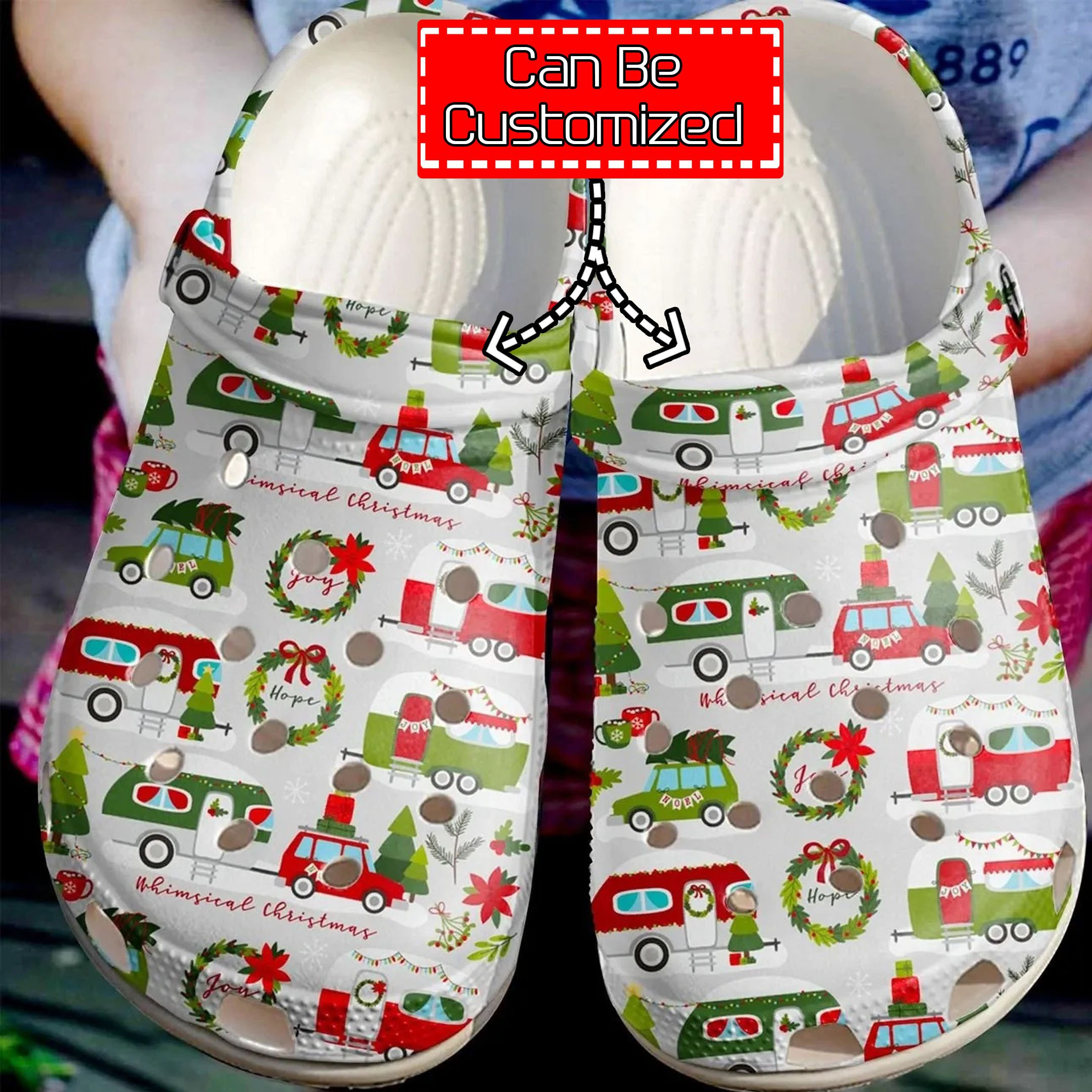Personalized Camping Christmas Crocs Clogs Shoes