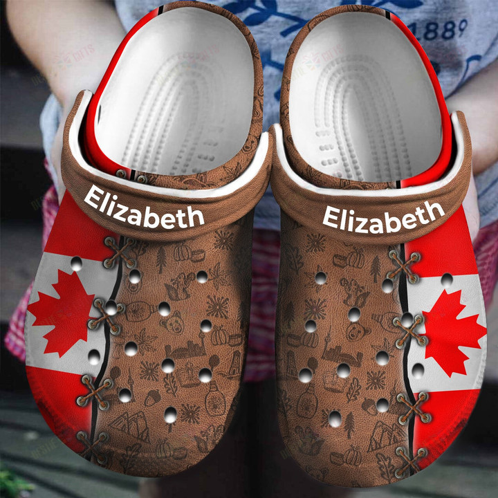 Personalized Canada Flag Connect Symbols Crocs Classic Clogs Shoes