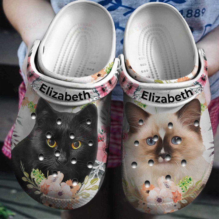 Personalized Cat Lovers Gift For Her Crocs Classic Clogs Shoes