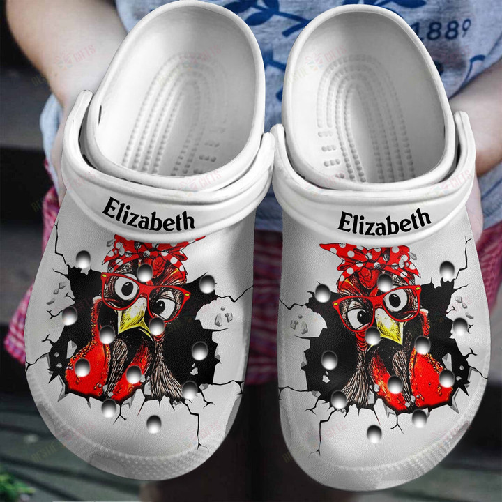 Personalized Chicken Mom Crocs Classic Clogs Shoes