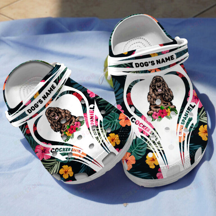 Personalized Cocker Spaniel Crocs Classic Clogs Shoes