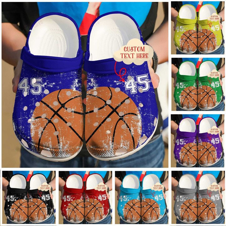 Personalized Colorful Basketball Crocs Classic Clogs Shoes