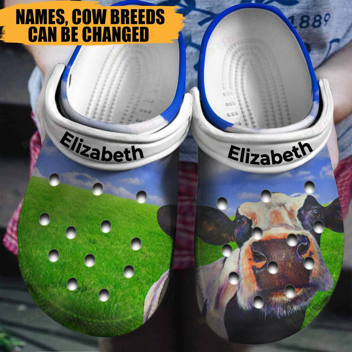 Personalized Cow Crocs Classic Clogs Shoes