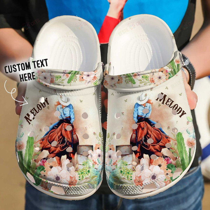 Personalized Cowgirl Up Crocs Classic Clogs Shoes