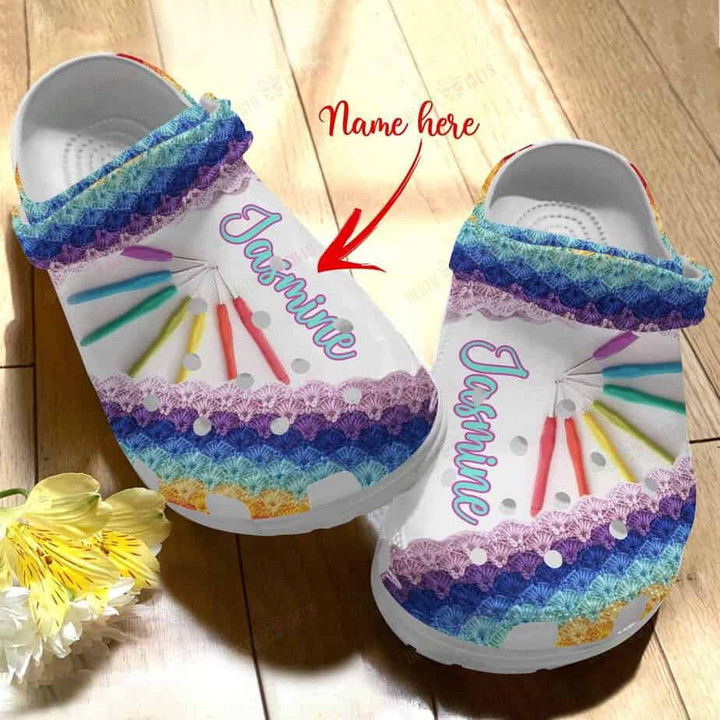 Personalized Crochet Crocs Classic Clogs Shoes