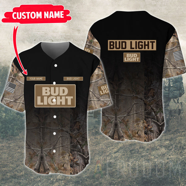 Personalized Deer Hunting Bud Light Baseball Jersey, Unisex Jersey Shirt for Men Women