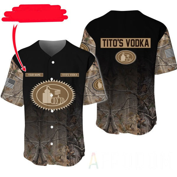 Personalized Deer Hunting Titos Baseball Jersey, Unisex Jersey Shirt for Men Women